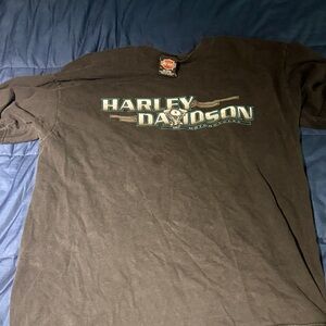 Harley-Davidson Black Tee with Logo Design